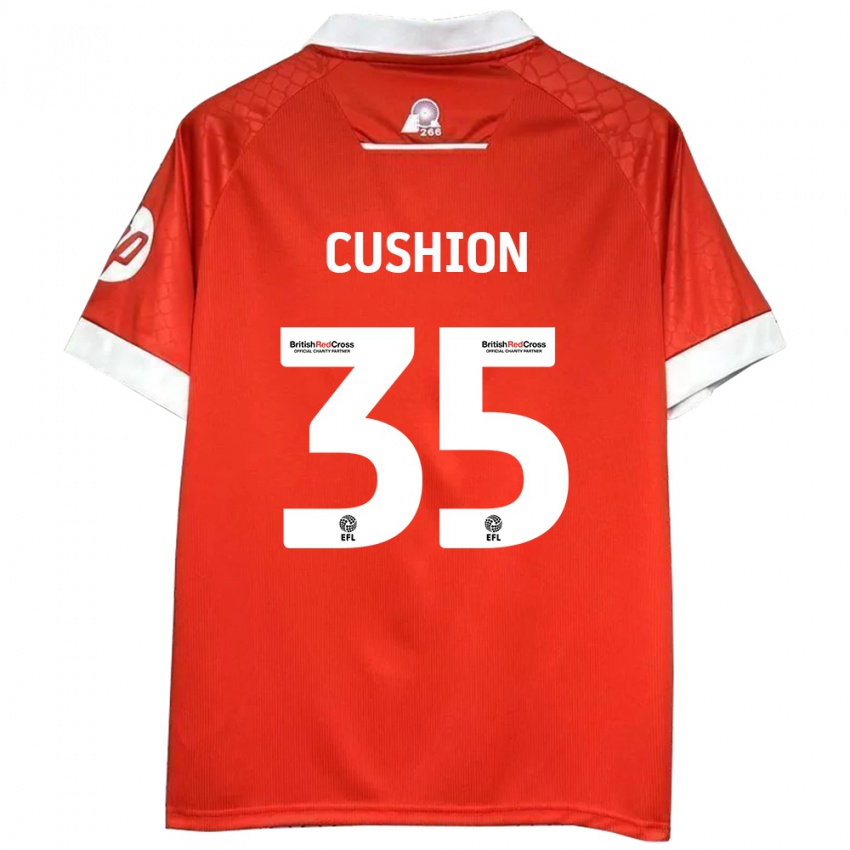 Niño Camiseta Owen Cushion #35 Rojo Blanco 1ª Equipación 2024/25 La Camisa Chile