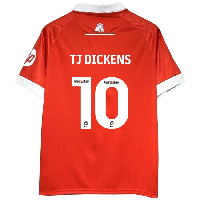 Niño Camiseta Tonicha Tj Dickens #10 Rojo Blanco 1ª Equipación 2024/25 La Camisa Chile