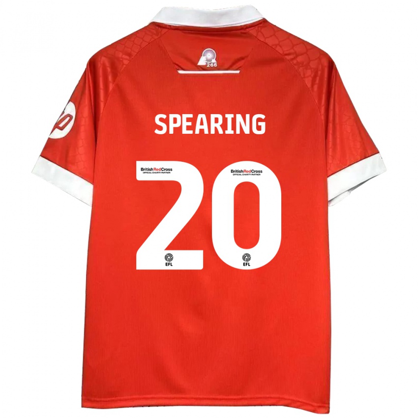 Niño Camiseta Natasha Spearing #20 Rojo Blanco 1ª Equipación 2024/25 La Camisa Chile