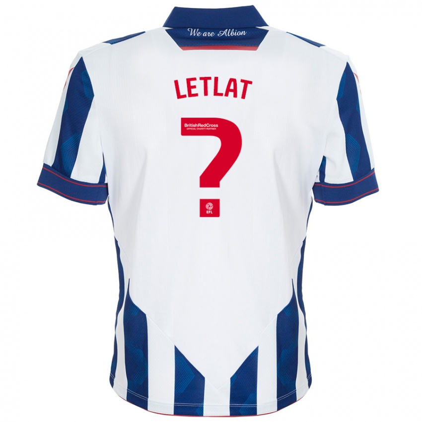 Niño Camiseta Adam Letlat #0 Blanco Azul Oscuro 1ª Equipación 2024/25 La Camisa Chile