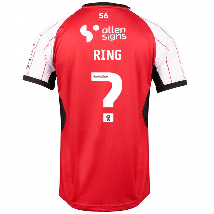 Niño Camiseta Erik Ring #0 Blanco 1ª Equipación 2024/25 La Camisa Chile