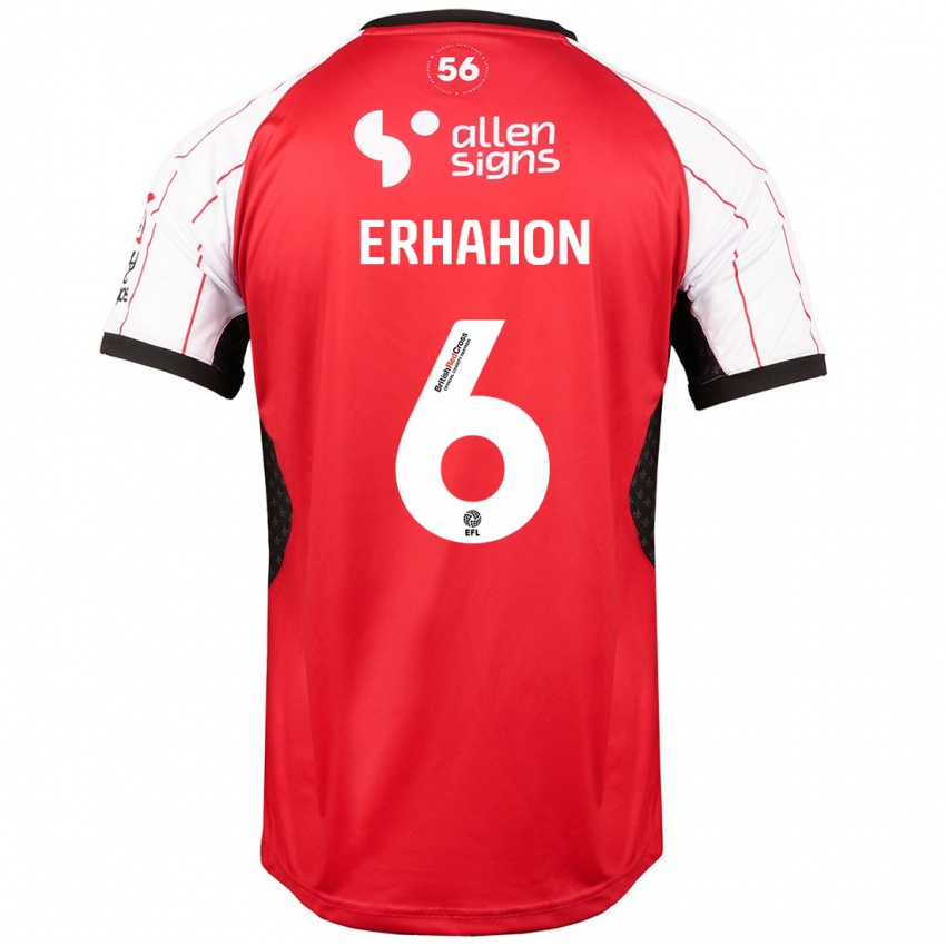 Niño Camiseta Ethan Erhahon #6 Blanco 1ª Equipación 2024/25 La Camisa Chile