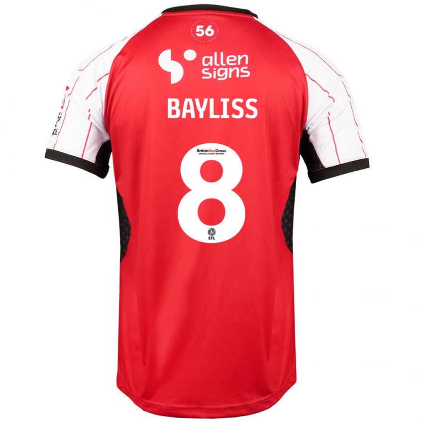 Niño Camiseta Tom Bayliss #8 Blanco 1ª Equipación 2024/25 La Camisa Chile