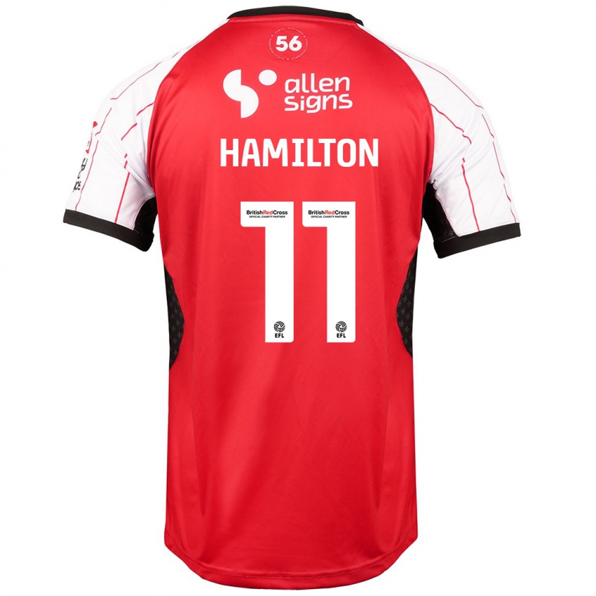 Niño Camiseta Ethan Hamilton #11 Blanco 1ª Equipación 2024/25 La Camisa Chile