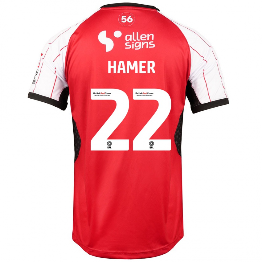 Niño Camiseta Tom Hamer #22 Blanco 1ª Equipación 2024/25 La Camisa Chile