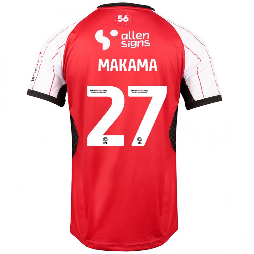 Niño Camiseta Jovon Makama #27 Blanco 1ª Equipación 2024/25 La Camisa Chile