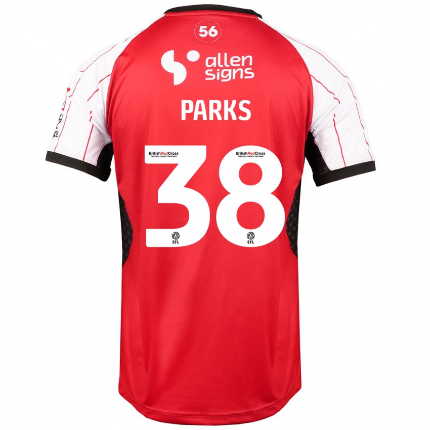 Niño Camiseta Charlie Parks #38 Blanco 1ª Equipación 2024/25 La Camisa Chile