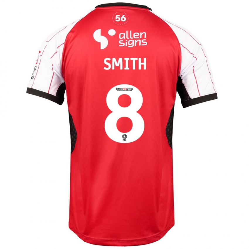 Niño Camiseta Alistair Smith #8 Blanco 1ª Equipación 2024/25 La Camisa Chile