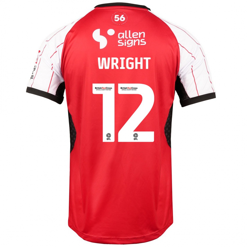 Niño Camiseta Jordan Wright #12 Blanco 1ª Equipación 2024/25 La Camisa Chile