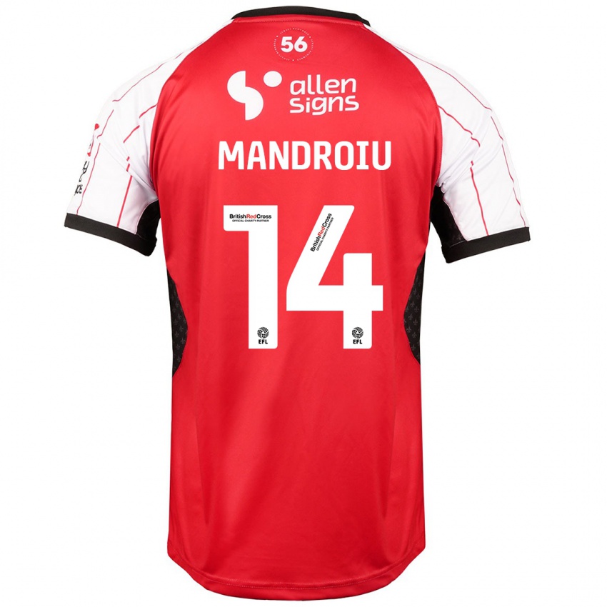 Niño Camiseta Daniel Mandroiu #14 Blanco 1ª Equipación 2024/25 La Camisa Chile