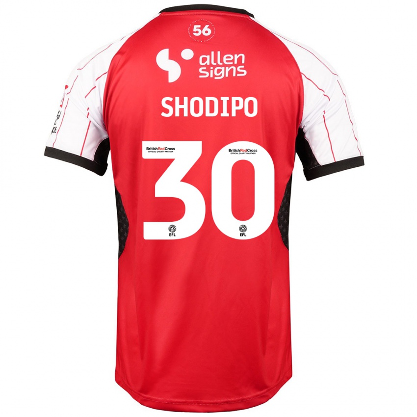 Niño Camiseta Olamide Shodipo #30 Blanco 1ª Equipación 2024/25 La Camisa Chile