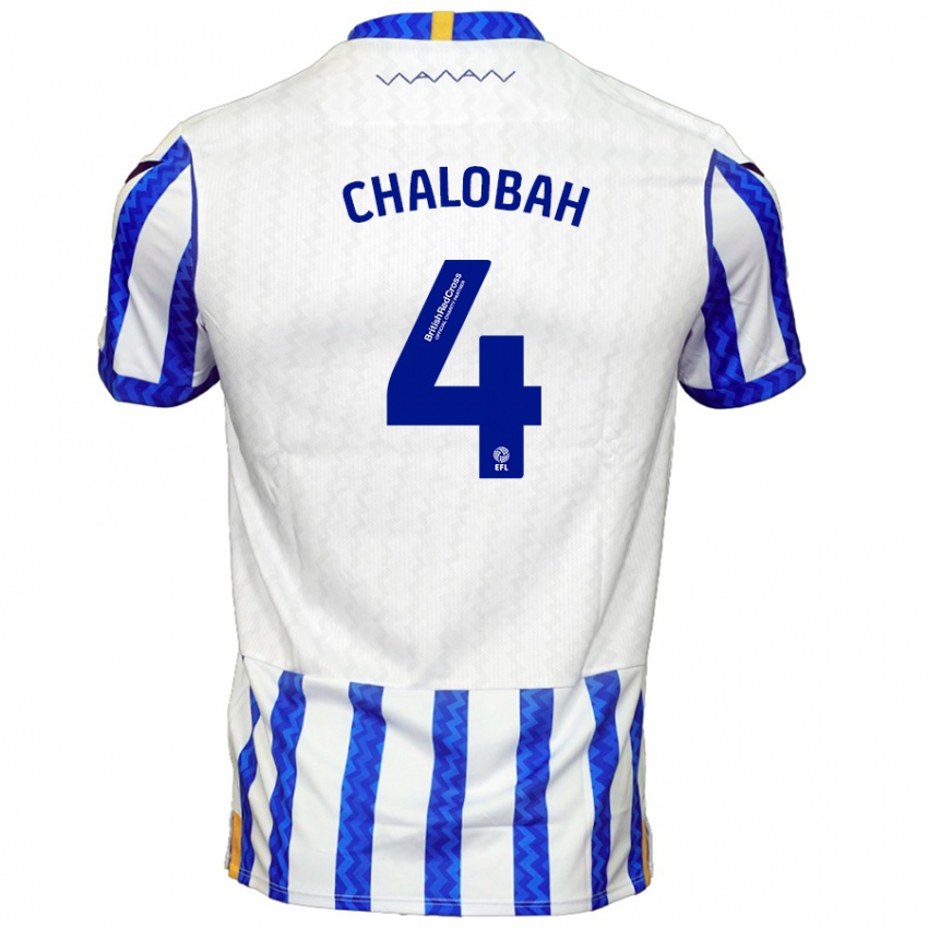 Niño Camiseta Nathaniel Chalobah #4 Azul Blanco 1ª Equipación 2024/25 La Camisa Chile