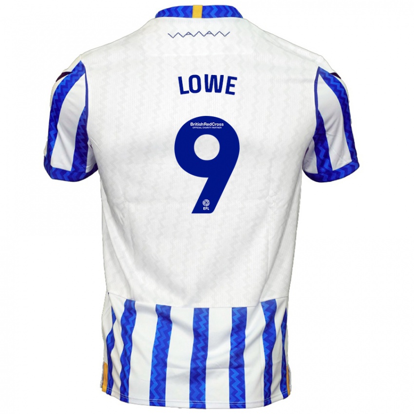 Niño Camiseta Jamal Lowe #9 Azul Blanco 1ª Equipación 2024/25 La Camisa Chile