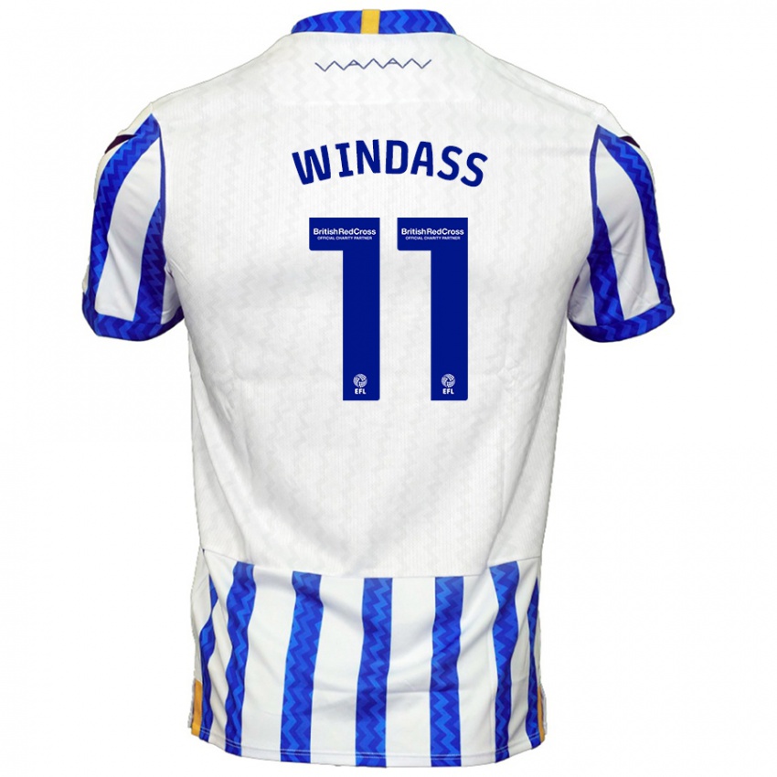 Niño Camiseta Josh Windass #11 Azul Blanco 1ª Equipación 2024/25 La Camisa Chile