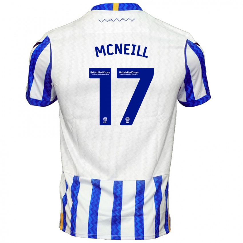 Niño Camiseta Charlie Mcneill #17 Azul Blanco 1ª Equipación 2024/25 La Camisa Chile