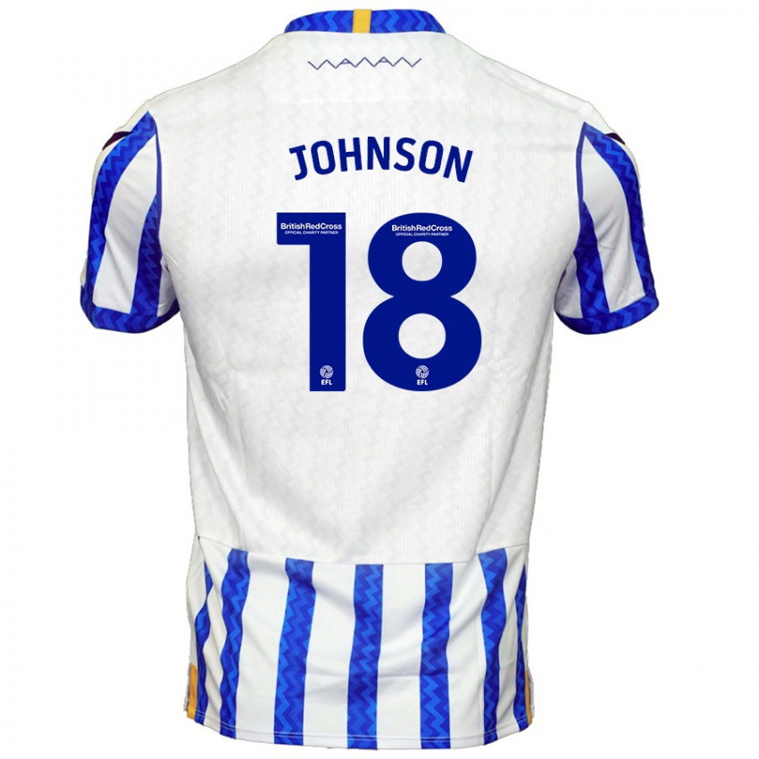 Niño Camiseta Marvin Johnson #18 Azul Blanco 1ª Equipación 2024/25 La Camisa Chile