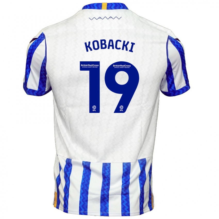 Niño Camiseta Olaf Kobacki #19 Azul Blanco 1ª Equipación 2024/25 La Camisa Chile