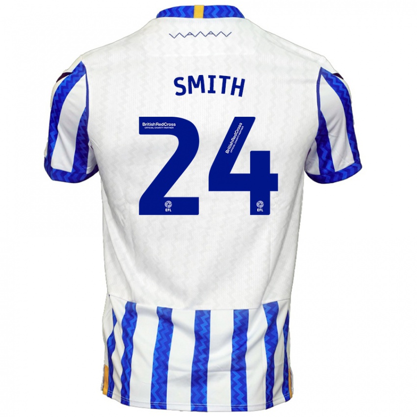 Niño Camiseta Michael Smith #24 Azul Blanco 1ª Equipación 2024/25 La Camisa Chile