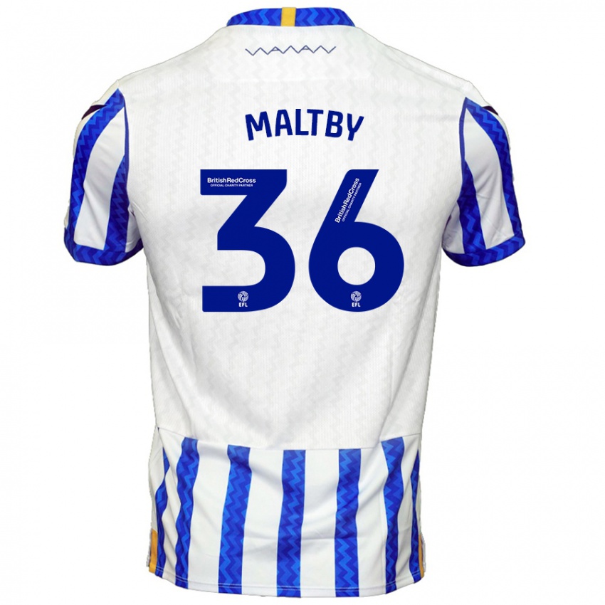 Niño Camiseta Mackenzie Maltby #36 Azul Blanco 1ª Equipación 2024/25 La Camisa Chile