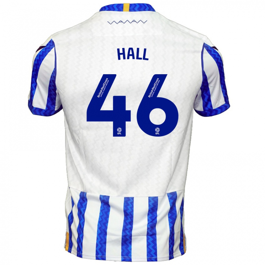 Niño Camiseta Jack Hall #46 Azul Blanco 1ª Equipación 2024/25 La Camisa Chile