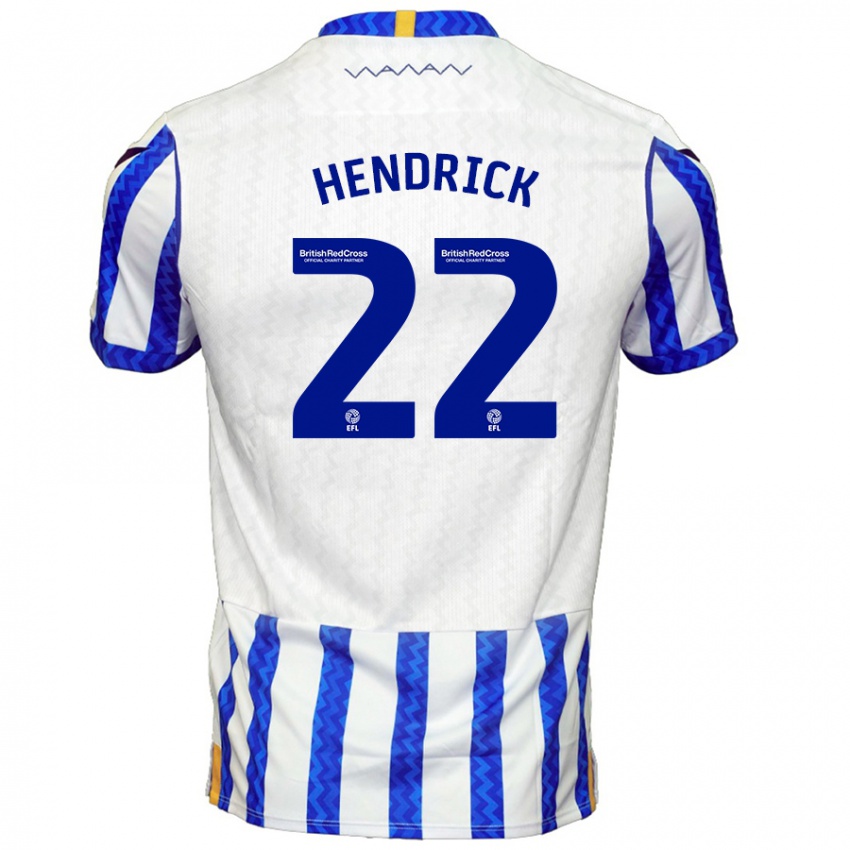 Niño Camiseta Jeff Hendrick #22 Azul Blanco 1ª Equipación 2024/25 La Camisa Chile