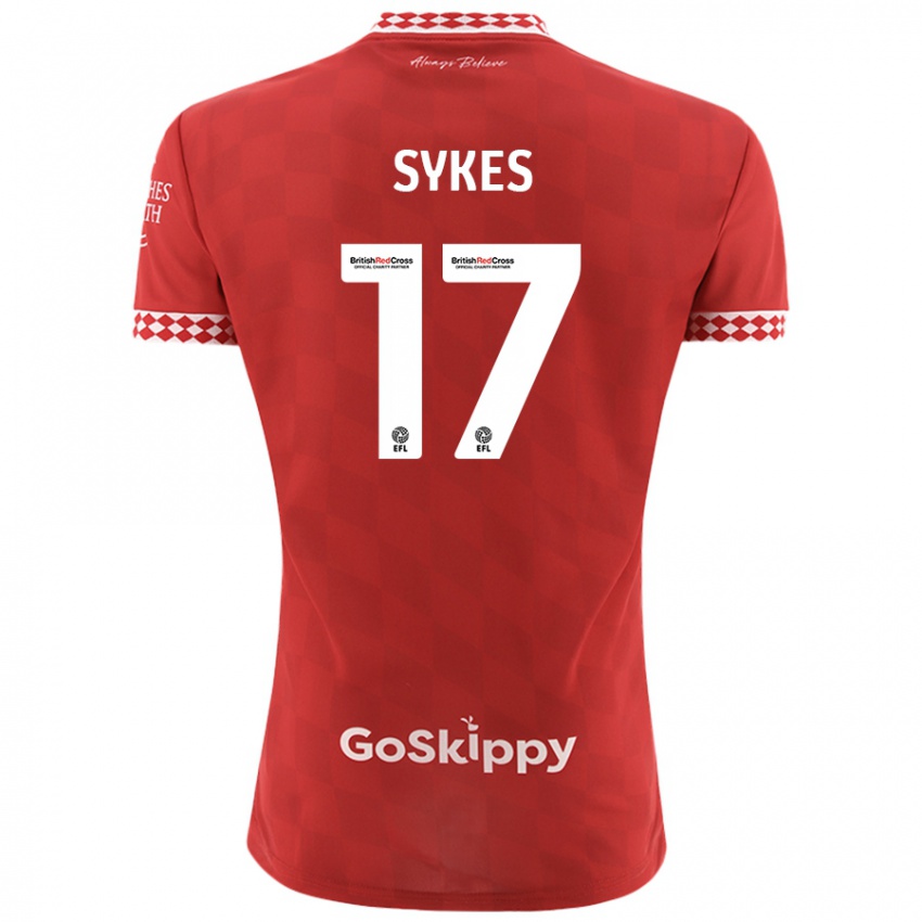 Niño Camiseta Mark Sykes #17 Rojo 1ª Equipación 2024/25 La Camisa Chile