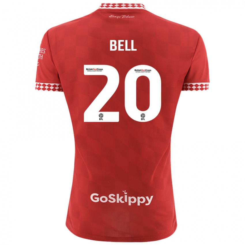 Niño Camiseta Sam Bell #20 Rojo 1ª Equipación 2024/25 La Camisa Chile