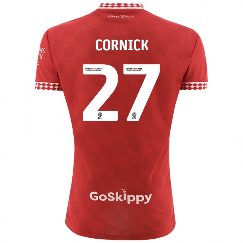 Niño Camiseta Harry Cornick #27 Rojo 1ª Equipación 2024/25 La Camisa Chile