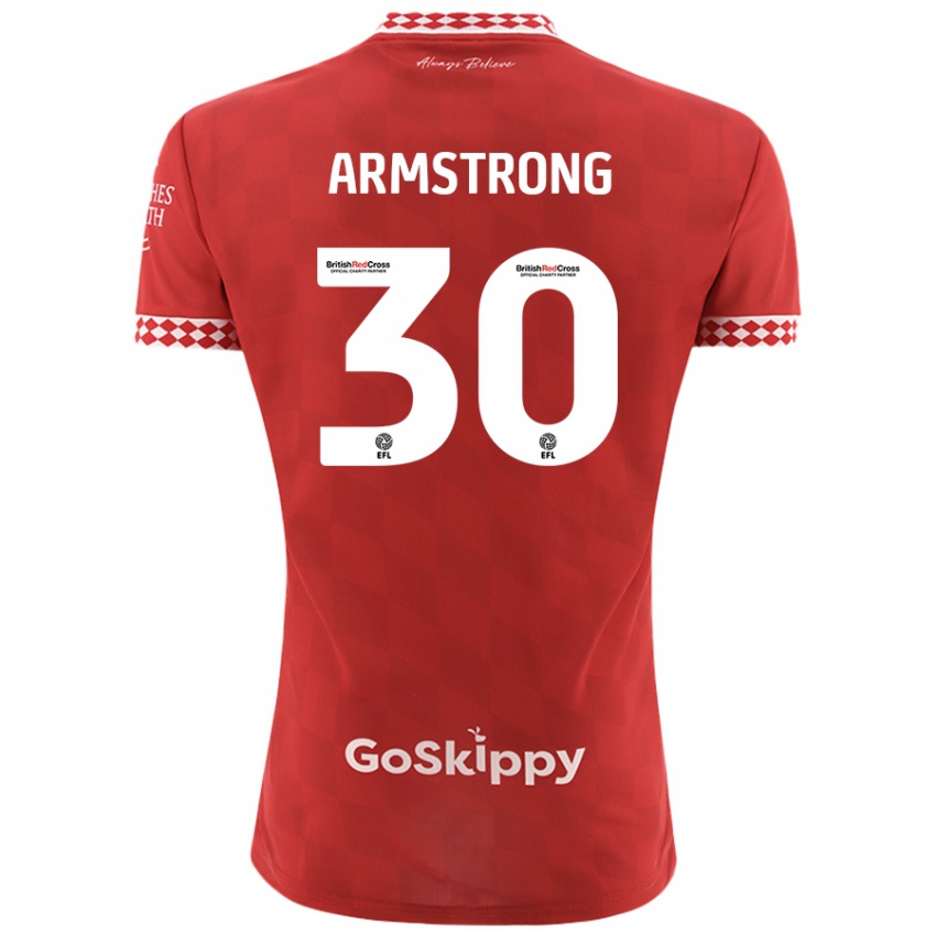 Niño Camiseta Sinclair Armstrong #30 Rojo 1ª Equipación 2024/25 La Camisa Chile