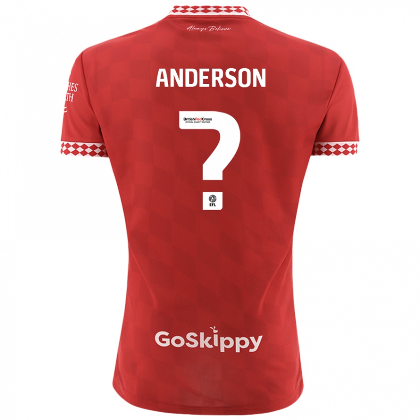 Niño Camiseta Taine Anderson #0 Rojo 1ª Equipación 2024/25 La Camisa Chile