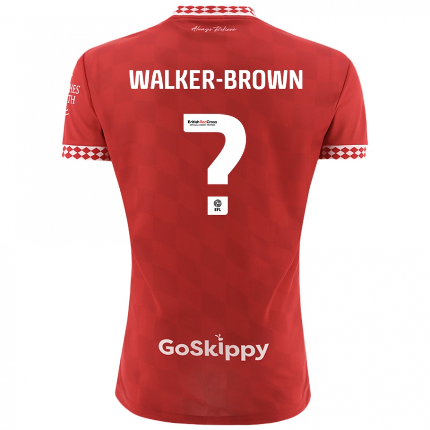 Niño Camiseta Rushon Walker-Brown #0 Rojo 1ª Equipación 2024/25 La Camisa Chile