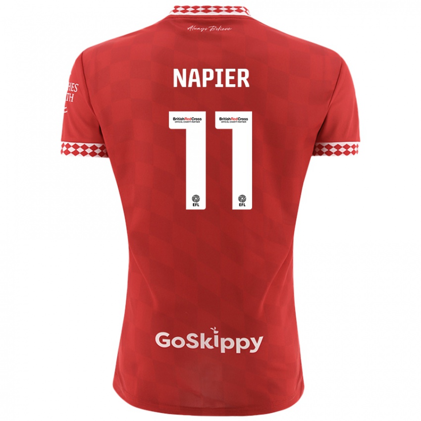 Niño Camiseta Jamie-Lee Napier #11 Rojo 1ª Equipación 2024/25 La Camisa Chile