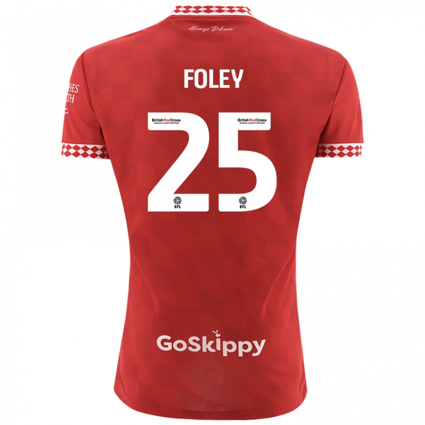 Niño Camiseta Erin Foley #25 Rojo 1ª Equipación 2024/25 La Camisa Chile