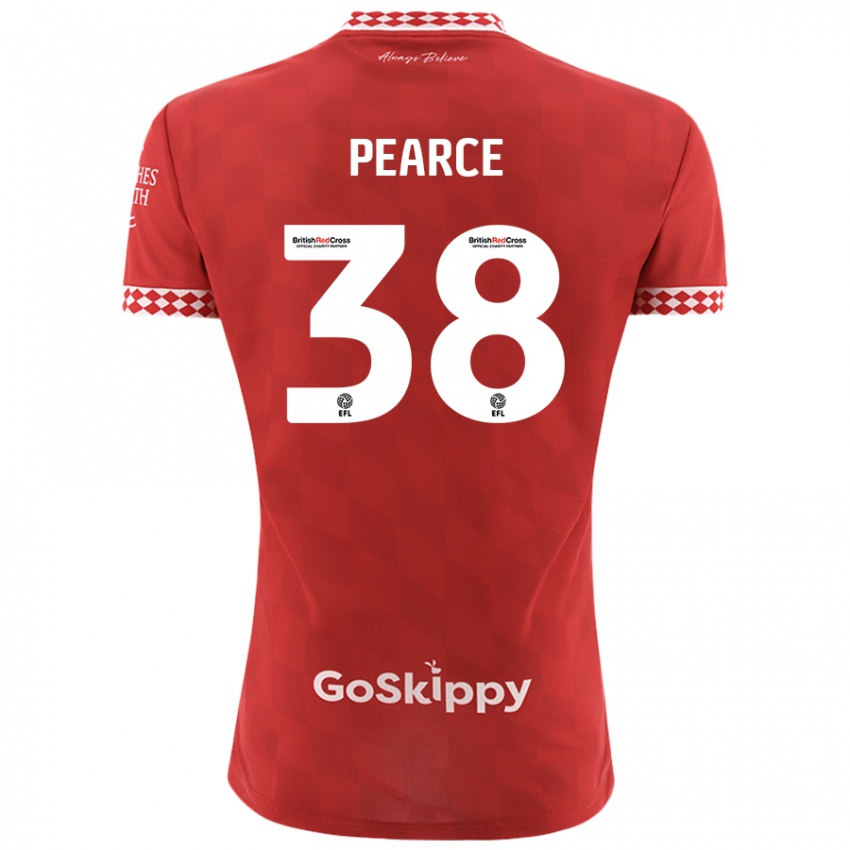 Niño Camiseta Manon Pearce #38 Rojo 1ª Equipación 2024/25 La Camisa Chile