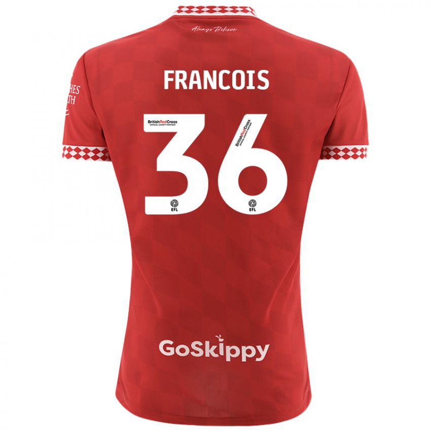 Niño Camiseta Marlee Francois #36 Rojo 1ª Equipación 2024/25 La Camisa Chile