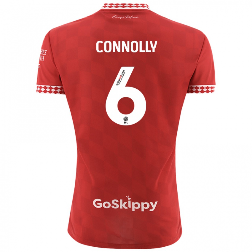 Niño Camiseta Megan Connolly #6 Rojo 1ª Equipación 2024/25 La Camisa Chile