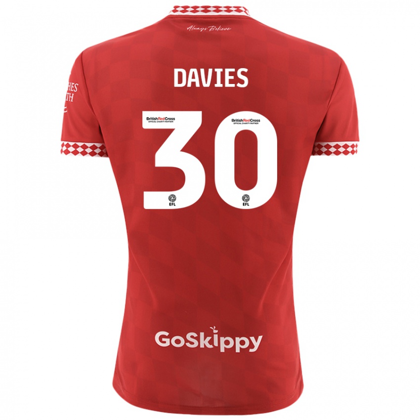 Niño Camiseta Yasmin Davies #30 Rojo 1ª Equipación 2024/25 La Camisa Chile