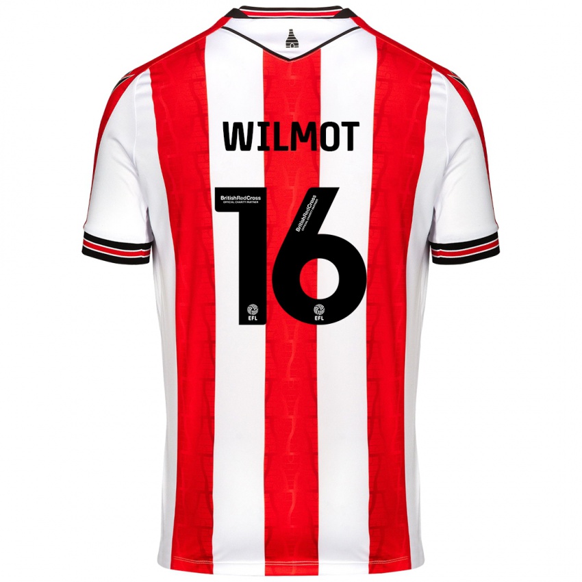 Niño Camiseta Ben Wilmot #16 Rojo Blanco 1ª Equipación 2024/25 La Camisa Chile