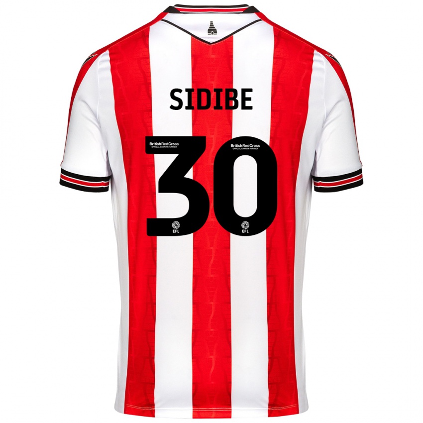 Niño Camiseta Souleymane Sidibe #30 Rojo Blanco 1ª Equipación 2024/25 La Camisa Chile