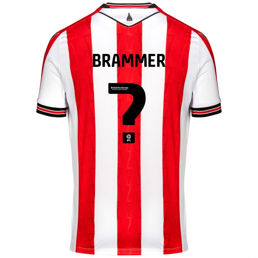 Niño Camiseta Ruben Brammer #0 Rojo Blanco 1ª Equipación 2024/25 La Camisa Chile