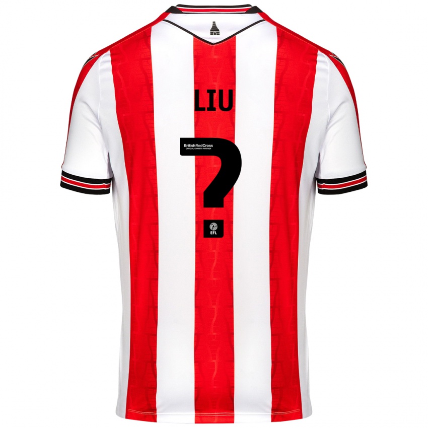 Niño Camiseta Ryan Liu #0 Rojo Blanco 1ª Equipación 2024/25 La Camisa Chile