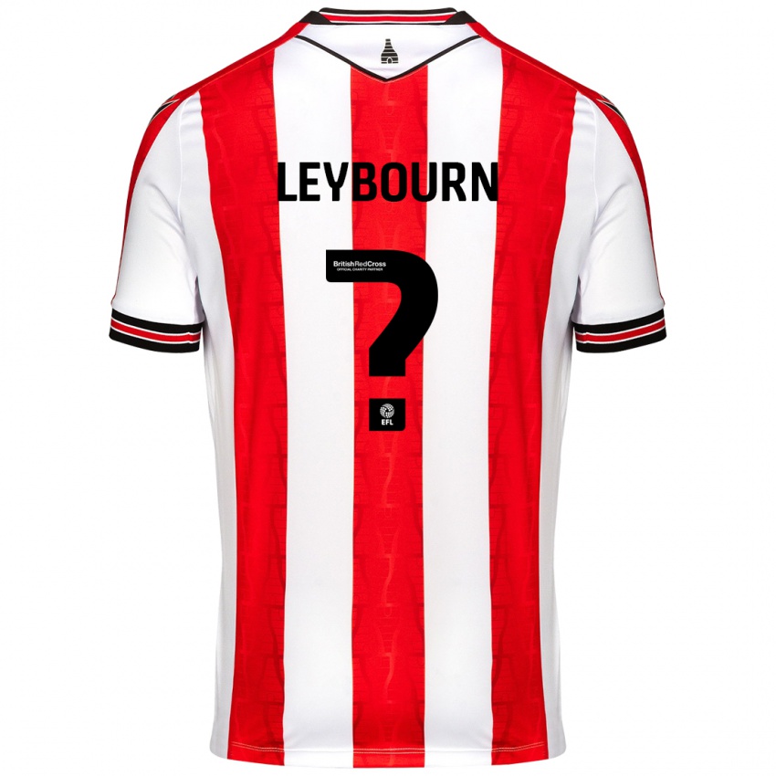 Niño Camiseta Charlie Leybourn #0 Rojo Blanco 1ª Equipación 2024/25 La Camisa Chile