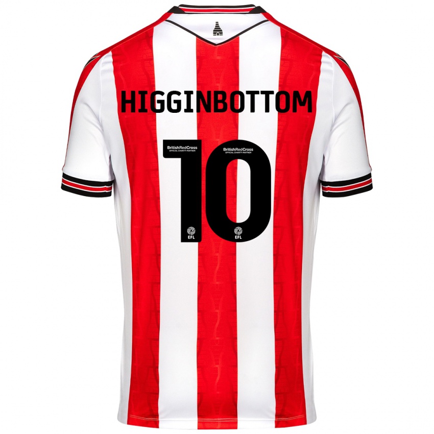 Niño Camiseta Alice Higginbottom #10 Rojo Blanco 1ª Equipación 2024/25 La Camisa Chile