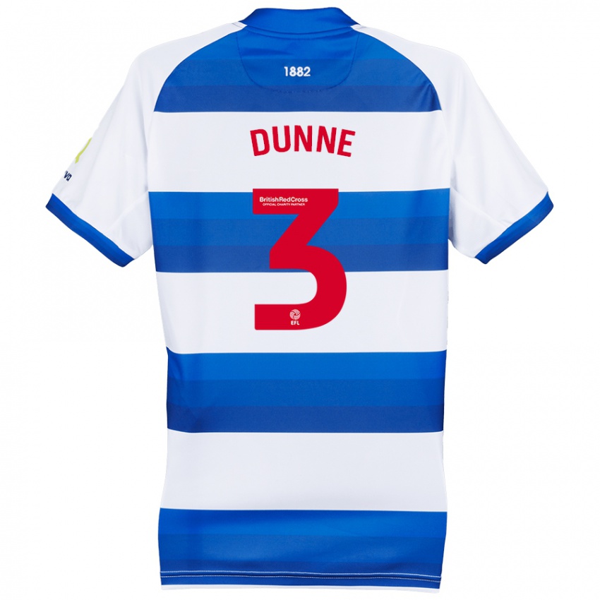 Niño Camiseta Jimmy Dunne #3 Blanco Azul 1ª Equipación 2024/25 La Camisa Chile