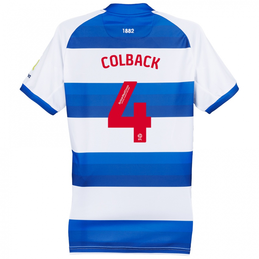 Niño Camiseta Jack Colback #4 Blanco Azul 1ª Equipación 2024/25 La Camisa Chile