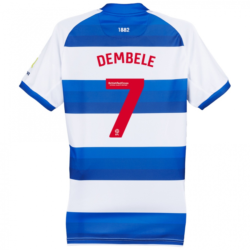 Niño Camiseta Karamoko Dembélé #7 Blanco Azul 1ª Equipación 2024/25 La Camisa Chile