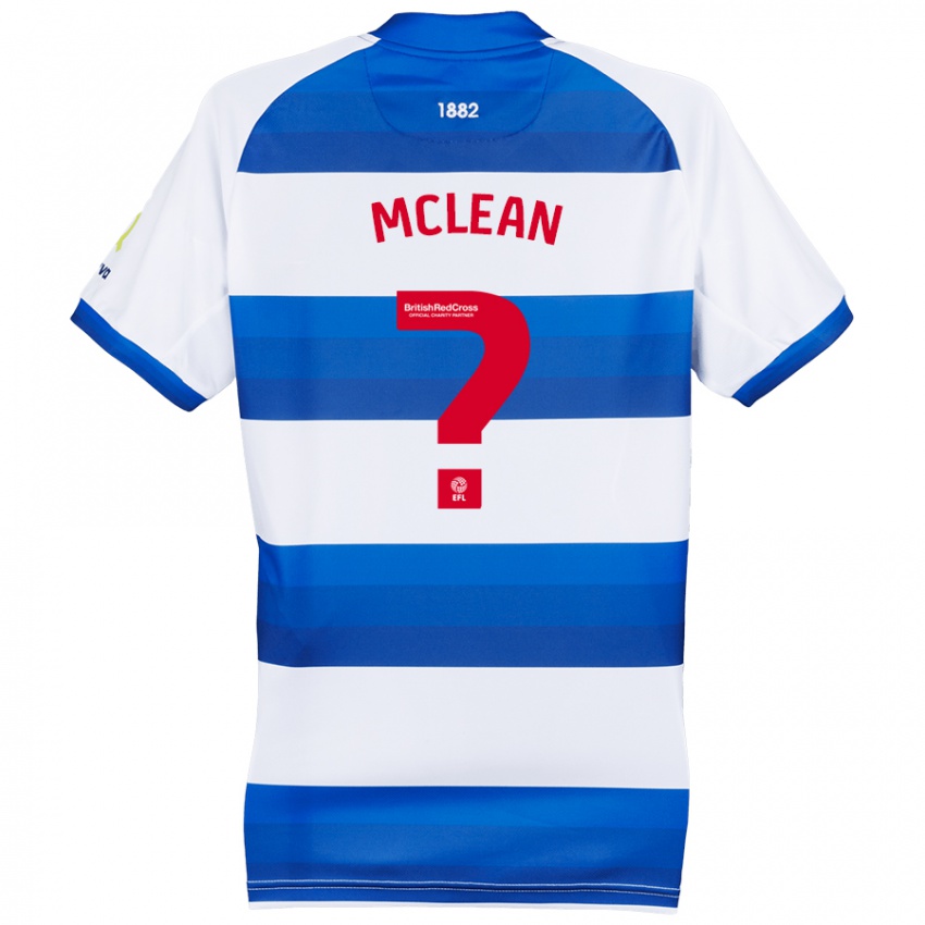 Niño Camiseta Mason Mclean #0 Blanco Azul 1ª Equipación 2024/25 La Camisa Chile