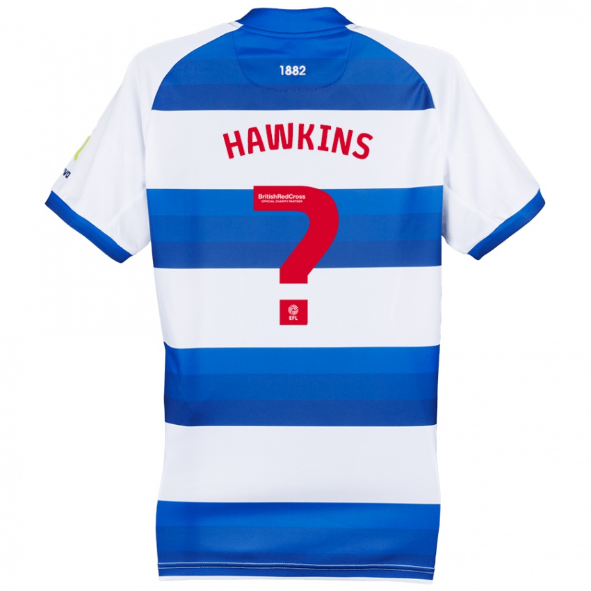 Niño Camiseta Henry Hawkins #0 Blanco Azul 1ª Equipación 2024/25 La Camisa Chile