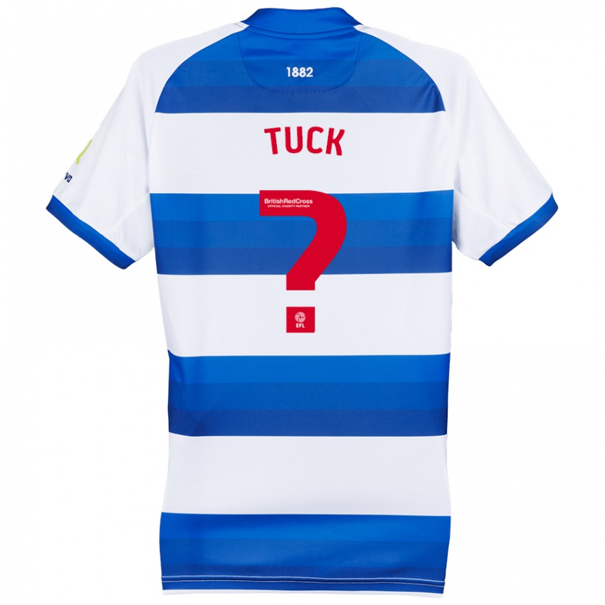 Niño Camiseta Alfie Tuck #0 Blanco Azul 1ª Equipación 2024/25 La Camisa Chile