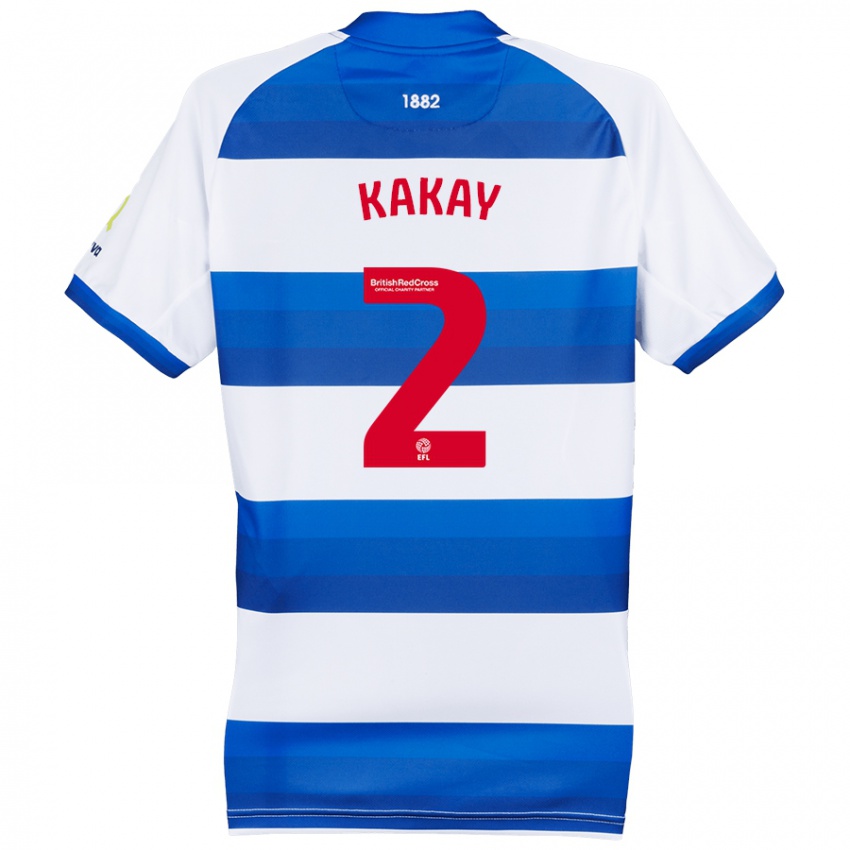 Niño Camiseta Osman Kakay #2 Blanco Azul 1ª Equipación 2024/25 La Camisa Chile